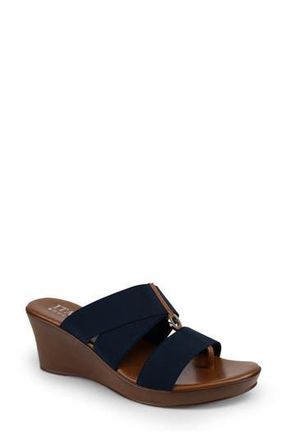 Italian Shoemakers Celsi Wedge Slide Sandal in Navy at Nordstrom Rack, Size 9