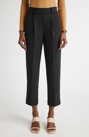 Vince Pleated Pull-On Tapered Leg Pants in Black at Nordstrom Rack, Size Large