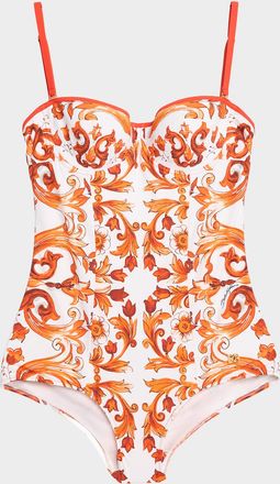 Dolce & Gabbana Majolica One-Piece Swimsuit