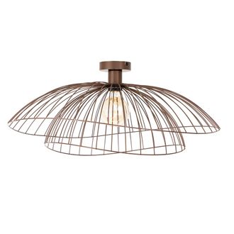 QAZQA Qazqa - Dise&ntilde;o Plaf&oacute;n De Dise&ntilde;o Bronce 45 Cm - Pua Acero Redonda Adecuado Para Led Max. 1 X 40 Watt
