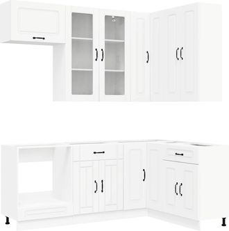 vidaXL Unidad De Cocina Kalmar 8 Uds. Blanco Madera De Ingenier&iacute;a Vidaxl