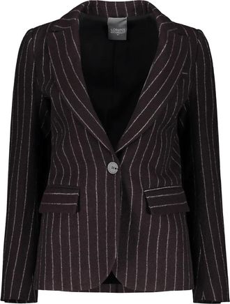 Lorena Antoniazzi Zijde Blend Reverskraag Blazer - Dames - Blazers - Bruin - 2XS - Jassen