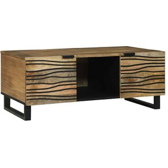 vidaXL Mesa De Caf&eacute; Marr&oacute;n Y Negro 100 X 54 X 40 Cm Vidaxl