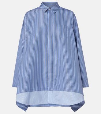 sacai Camicia oversize in misto cotone a righe