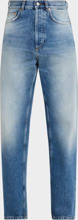 Magliano Mens Stonewashed Denim Straight-Leg Jeans