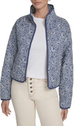 Levi's Quilted Cotton Jacket in Blue Indigo Egret Paisley at Nordstrom, Size X-Small