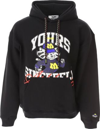 Msgm Mascotte Sweatshirt - male - MSGM - Hoodies - Black - XL - Sweatshirts & Hoodies