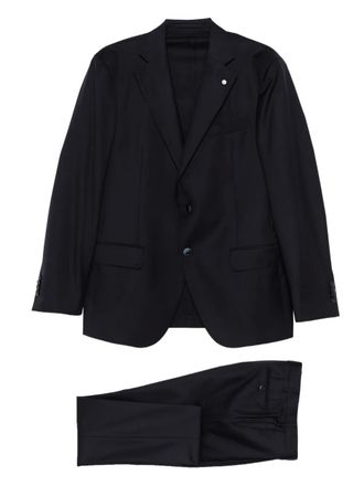 Luigi Bianchi Mantova silgle-breasted wool suit - men - Virgin Wool/Viscose - 54 - Blue