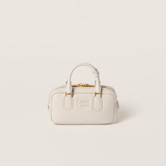 Miu Miu Arcadie Leather Bag, Woman, Chalk White