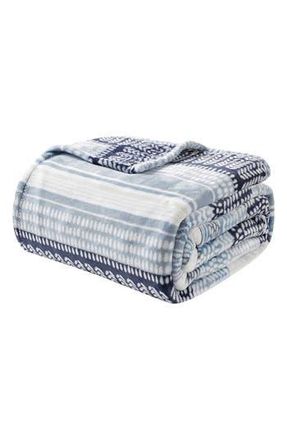 Luxury Home Stripe Fleece Throw Blanket in Anissa at Nordstrom Rack, Size Queen