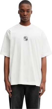 VETEMENTS Biker Cross Logo T-shirt - Heren - T-shirts - Wit - S - Katoen - Tops