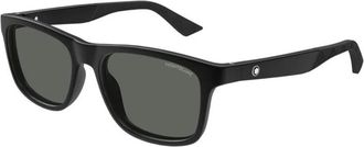 Montblanc Mb 0432S Zonnebrillen - Heren - Zonnebrillen - Zwart - 55 MM - Accessoires