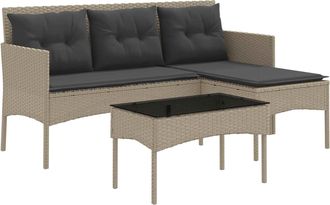 vidaXL Conjunto De Sof&aacute;s De Jard&iacute;n 2 Uds. Rat&aacute;n Sint&eacute;tico Vidaxl