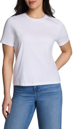 Spanx Crewneck Cotton T-Shirt in Classic White at Nordstrom, Size X-Small
