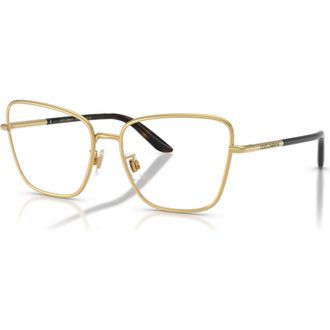 Dolce & Gabbana 57mm Cat Eye optical glasses in Gold at Nordstrom