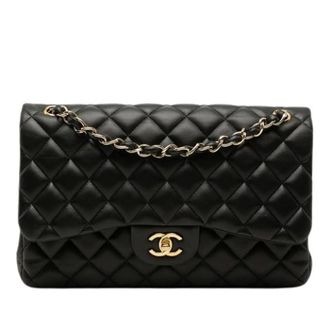 Chanel Pre-owned Double Flap Shoulder Bag - Dames - Pre-owned - Zwart - Maat: ONE Size Leer