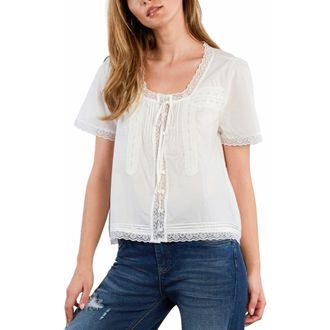 BILLY T Cottage Lace Top in Cottage White at Nordstrom, Size X-Large