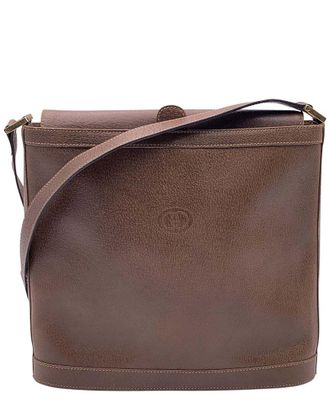 Gucci Brown Leather Shoulder Bag (Authentic Pre-Loved)