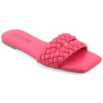 Journee Collection Women & apos;s Sawyerr Medium and Wide Width Flat Sandals
