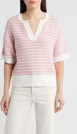 Bernardo Jacquard Popover Sweater in Blush at Nordstrom, Size X-Small