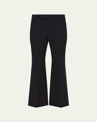 Proenza Schouler Marlene Tropical Wool Kick-Flare Pants