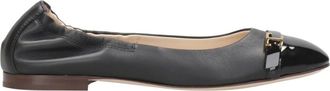 Tod's Zwarte Ballerina Platte Schoenen - Dames - Ballerinas - Zwart - 40 EU - Leer - Schoenen