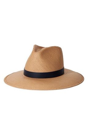 Janessa Leon&eacute; Leah Straw Fedora in Sand at Nordstrom, Size X-Large