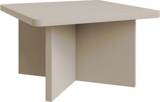 Selsey Selsey Qubeo - Mesa De Centro 60 Cm, Cuadrada Con Base En Cruz, Gris Cachemira