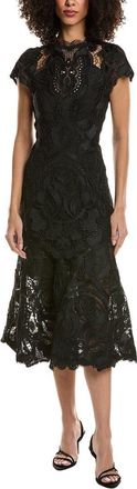 SIMKHAI Simkhai Laura Guipure Lace Cap Sleeve Midi Dress