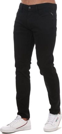 Replay Mens Anbass Slim Fit Stretch Jeans in Black Denim - Size 31W/30L