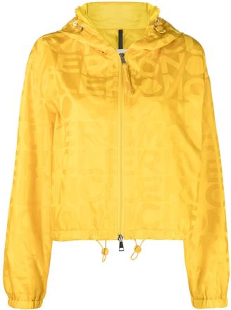 Moncler Vernant logo-print windbreaker - women - Polyamide/Polyamide - M - Yellow
