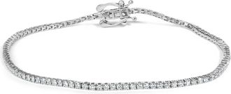 House of Brilliance 14K White Gold 1.0 Cttw Lab Grown Diamond Tennis Bracelet