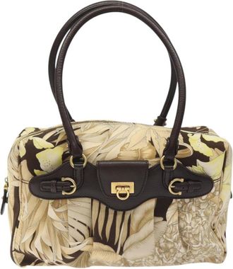 Ferragamo Gancini Shoulder Bag Canvas Canvas Shoulder Bag Bag (Pre-Owned)