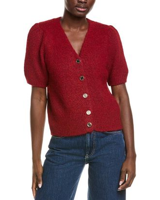 CeCe by Cynthia Steffe Cece Hairy Wool-Blend Cardigan Sweater