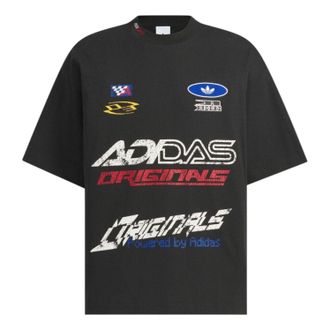 adidas Short-Sleeved Oversize T-shirt Asia Sizing Black KH1195
