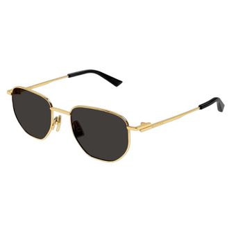 Bottega Veneta BV1301S001 Aviator Gold Frame Sunglasses - Gold