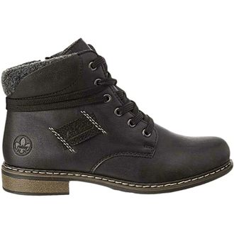 Rieker Lace-up Enkellaars - Dames - Schoenen - Zwart - Maat: 38 EU Leer