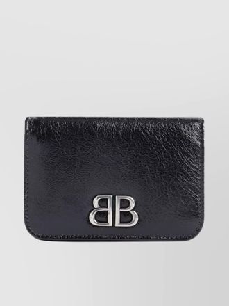 Balenciaga leather monk card holder