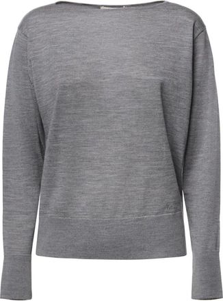 Max Mara Truien & Vesten, Dames, Grijs, M, Round-neck Truien