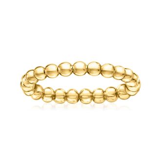Canaria Canaria 3mm 10kt Yellow Gold Bead Stretch Ring