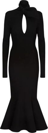 The Attico Isabel Midi Jurk - Dames - Casual kleedjes - Zwart - M - Rayon - Kleedjes