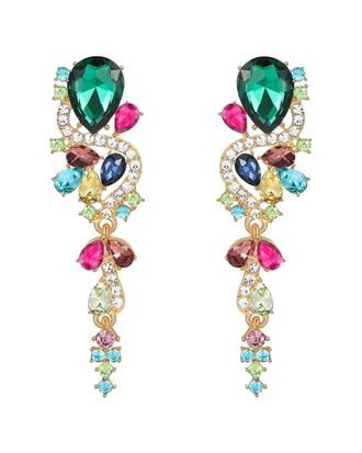 Liv Oliver 18K Crystal Chandelier Earrings