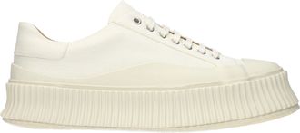 Jil Sander Herrens Sneakers Stoff Wei&szlig;/Wolke