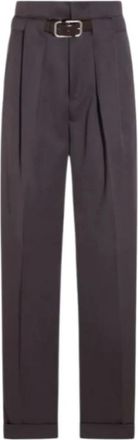 The Attico Wijde broek - Dames - Wijde Broeken - Paars - S - Broeken