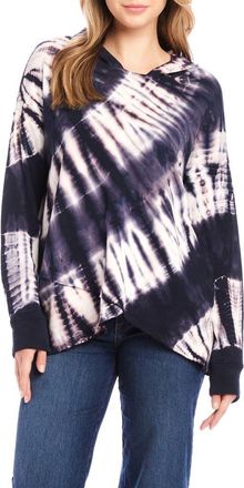 Karen Kane Tie Dye Asymmetric Hem Hoodie at Nordstrom, Size Medium