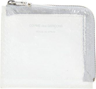 Comme Des Gar&ccedil;ons Clear Snakeskin Embossed Zip Around Wallet in Transparent at Nordstrom