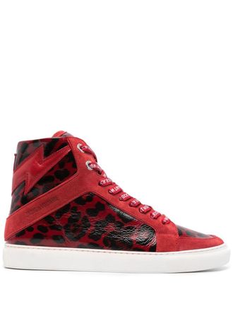Zadig&Voltaire Sneakers ZV1747 High Flash con inserti - Rosso