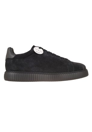 Hogan Brown H-Stripes Suede Platform Sneakers