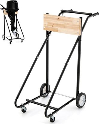 Costway Costway - Soporte Para Motor Fuera De Borda, Carro De Transporte Con Ruedas Capacidad De 150 Kg, Carro Portador De Motor Resistente Y Duradero Para Re