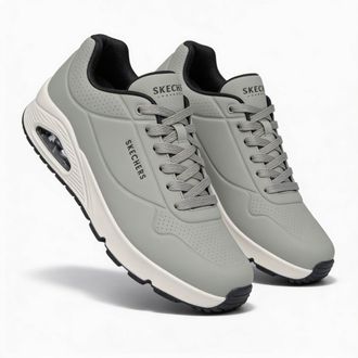 Skechers Uno - Stand On Air Mens Casual Trainers Olive Black - Grey - Size UK 8.5